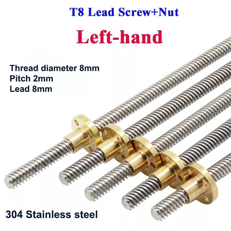 Lead Screw 8Mm - Śruba pociągowa T8 Lewy gwint Śruba