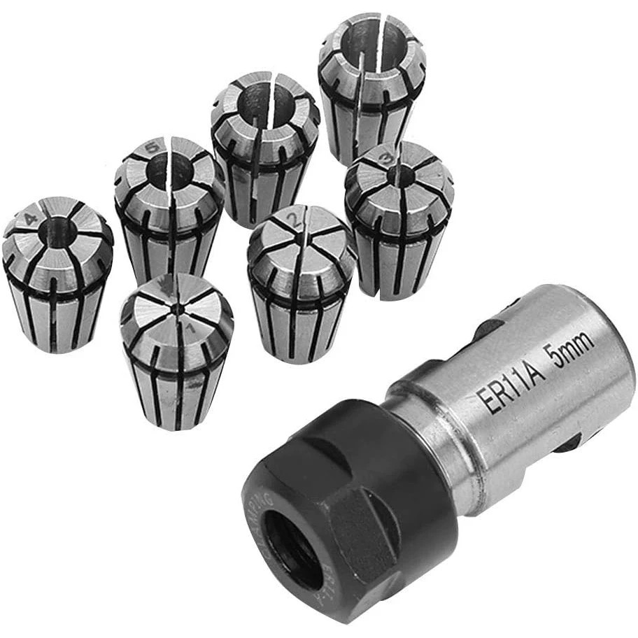 End Mill Set - 8-częściowy zestaw uchwytów sprężynowych ER11A 1-7mm,